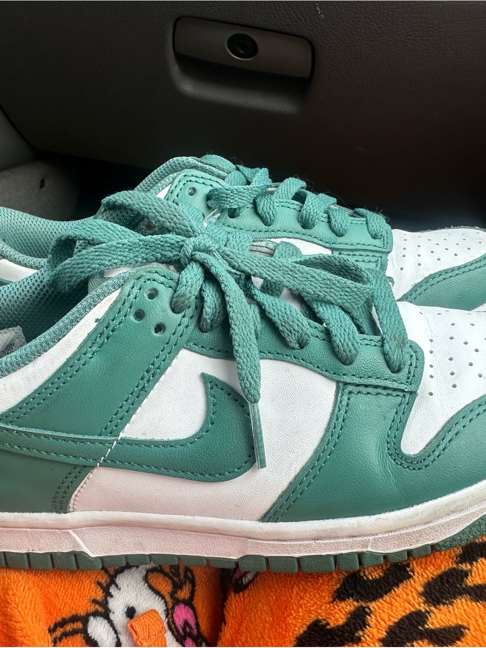 Nike Kids Low-Top Sneakers in Teal and White